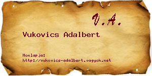 Vukovics Adalbert névjegykártya